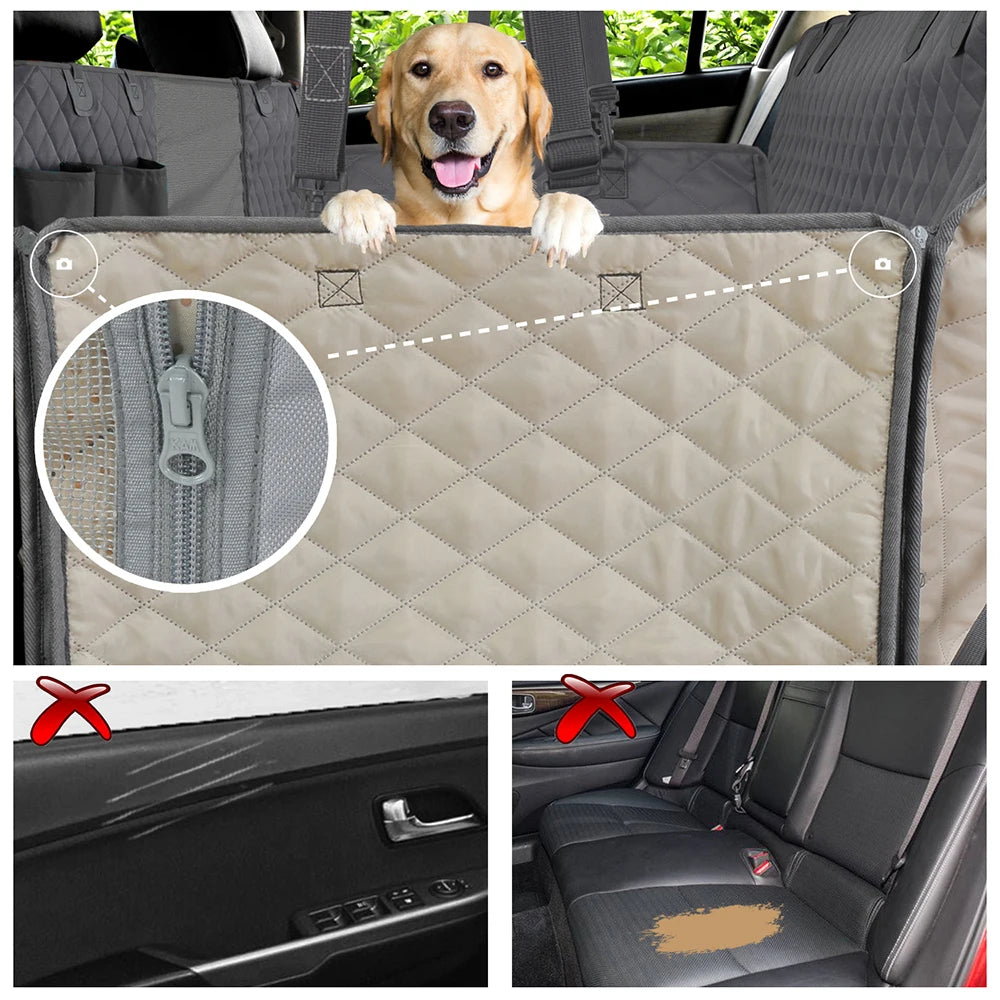 Premium vodootporna navlaka za auto sjedalo za pse — hammock s prozorom