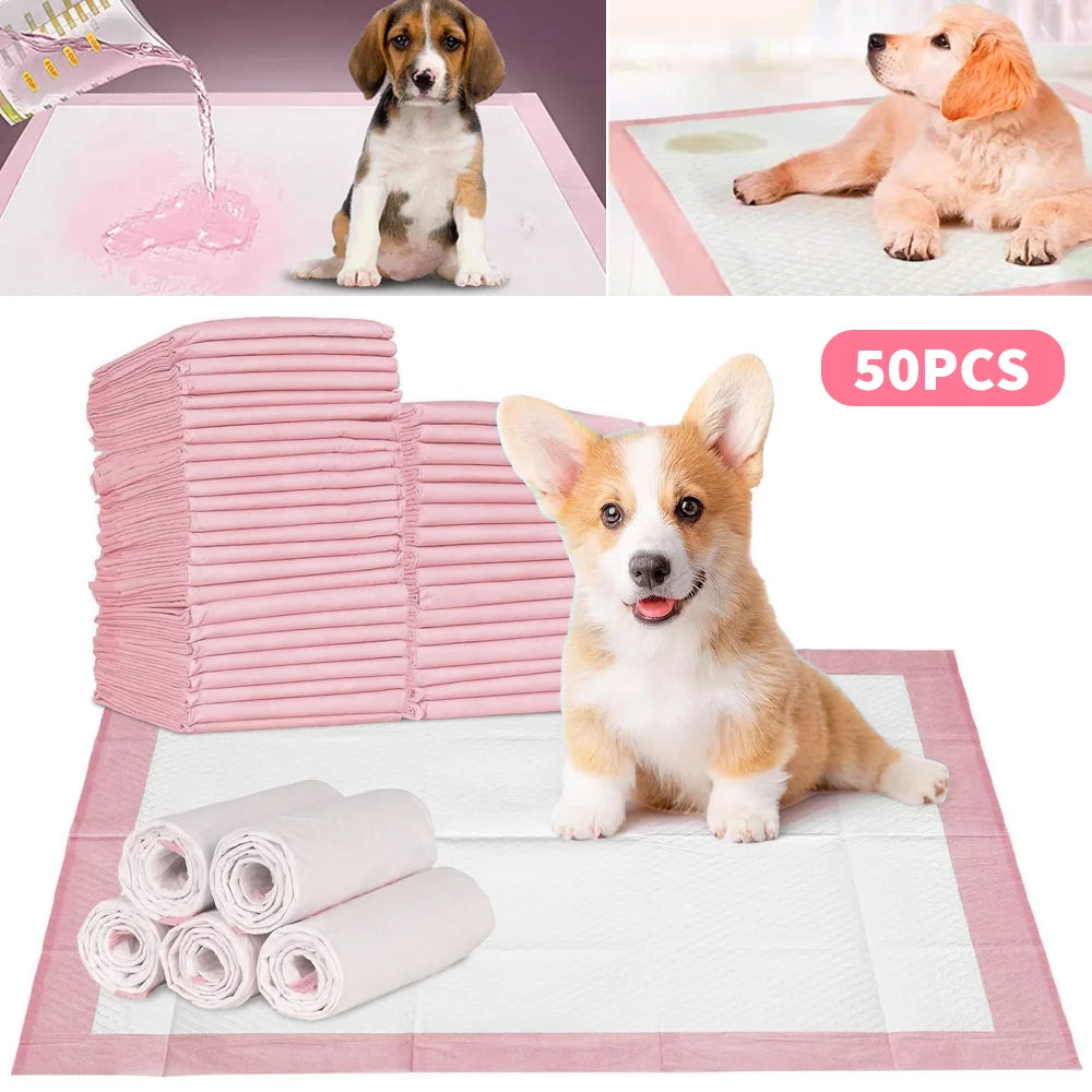 50 kom Jednokratne podloge za kućne ljubimce | 60×90cm, 60×60cm, 45×60cm | Brzo upijanje | Za pse i mačke