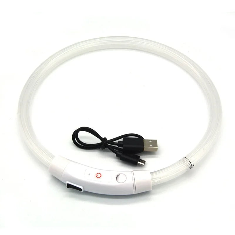 LED ogrlica za pse i mačke s USB punjenjem | 3 načina svjetla | Noćna sigurnost | 7 boja