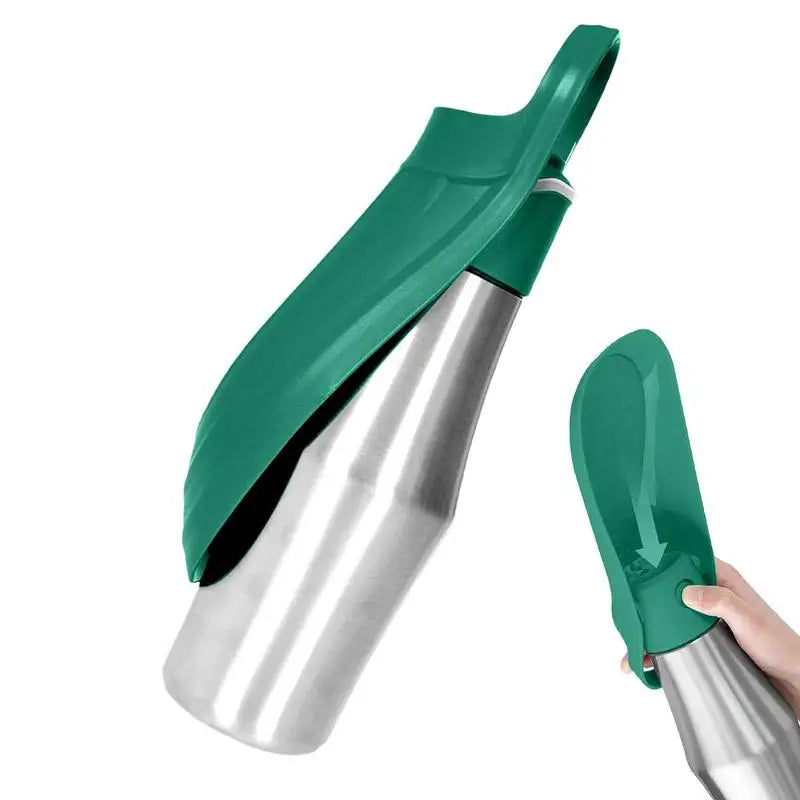 Putna boca za pse 2-u-1 — 750 ml, nehrđajući čelik, integrirana zdjela