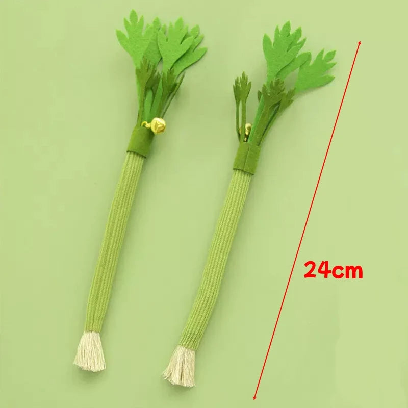Igračka za mačke — simulacija povrća sa zvoncem i catnipom | Molarni štapić
