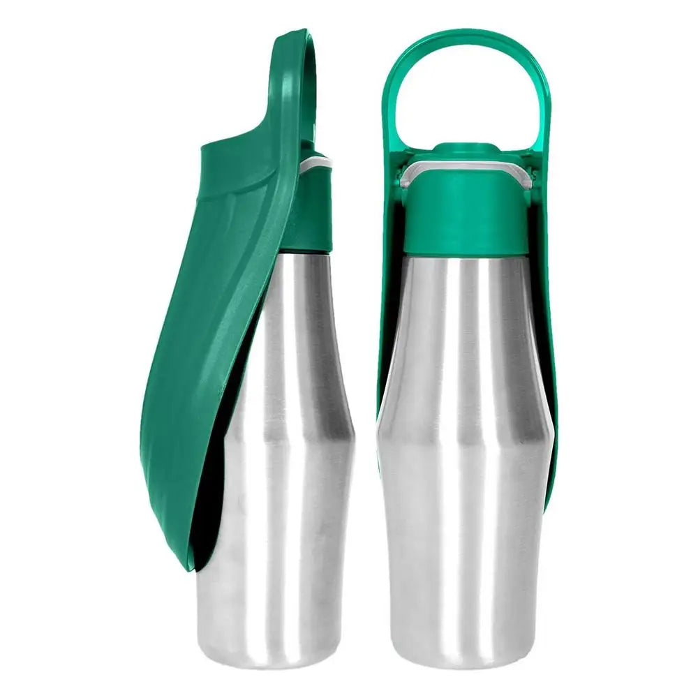 Putna boca za pse 2-u-1 — 750 ml, nehrđajući čelik, integrirana zdjela