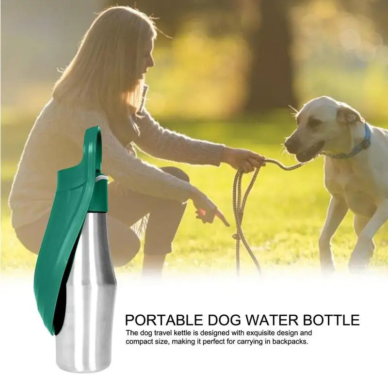 Putna boca za pse 2-u-1 — 750 ml, nehrđajući čelik, integrirana zdjela