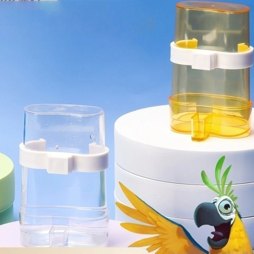 Birds Water Feeders Dispenser Automatic Bird Feeder Parrot Canary Parakeet Cage Food Drinking Feeding Supplies Pet Accessories
