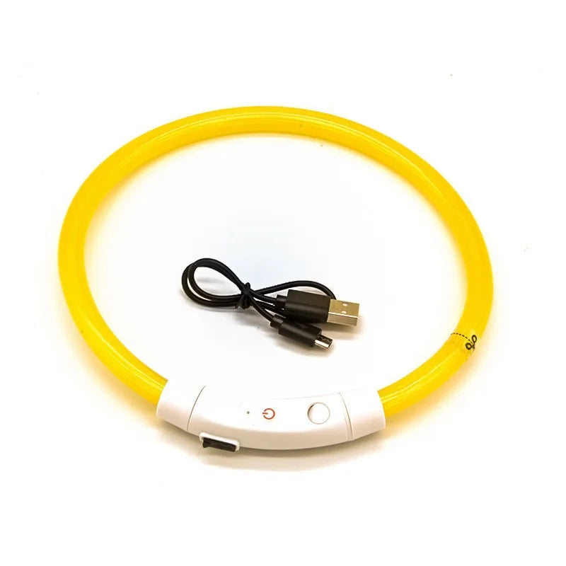 LED ogrlica za pse i mačke s USB punjenjem | 3 načina svjetla | Noćna sigurnost | 7 boja