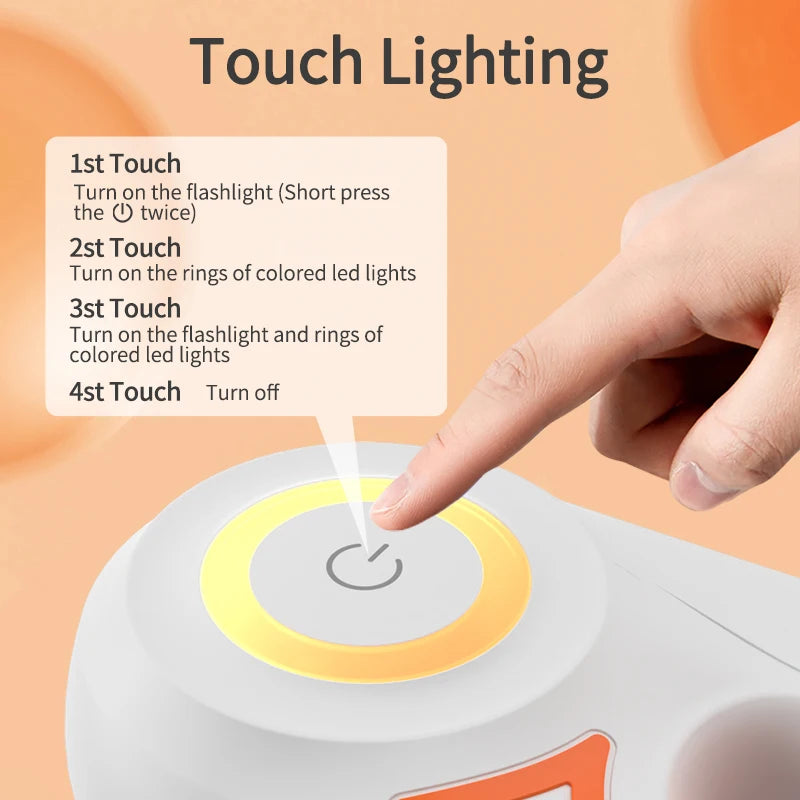 Uvlačeći povodac 5m s LED svjetlom za pse | Reflektirajući | Noćne šetnje | 3 boje