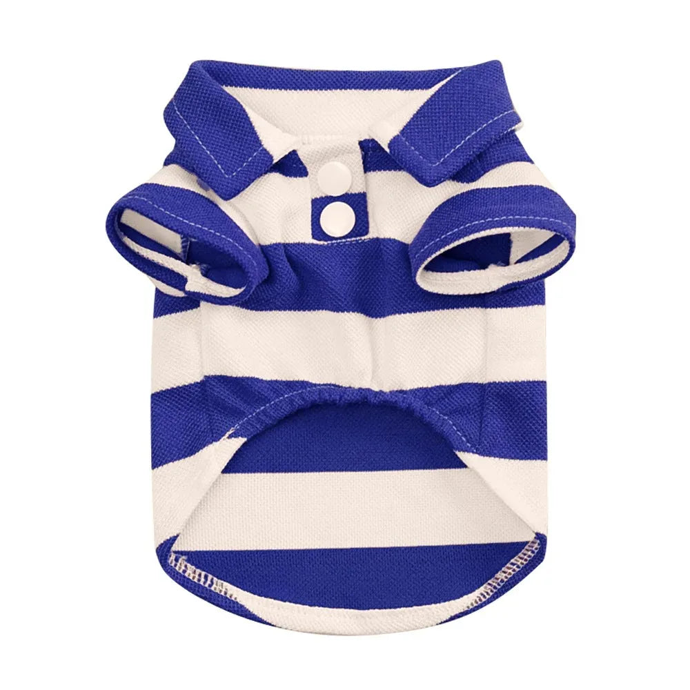Ljetna majica za pse i mačke | Prugasti sport stil | XS–4XL | Chihuahua, Pug, Yorkshire