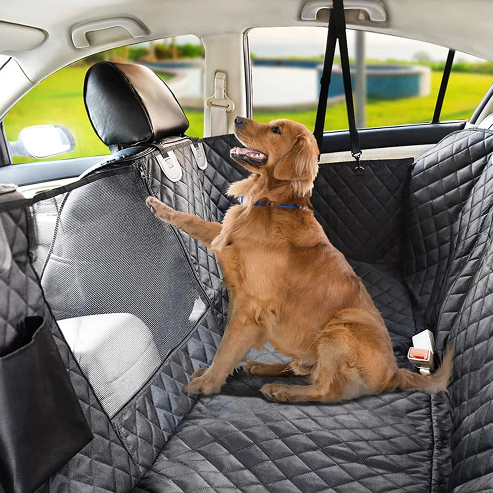 Vodootporna navlaka za auto sjedalo za pse s mrežastim prozorom
