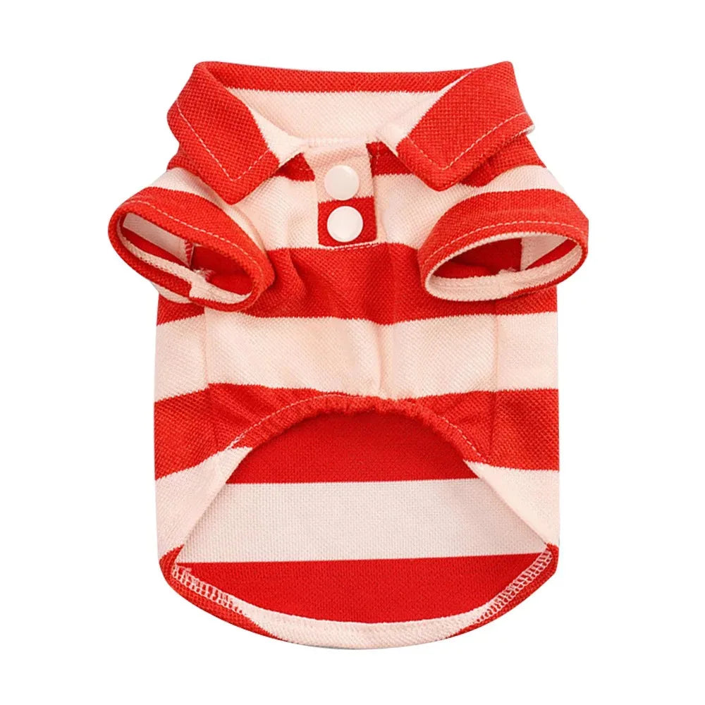 Ljetna majica za pse i mačke | Prugasti sport stil | XS–4XL | Chihuahua, Pug, Yorkshire