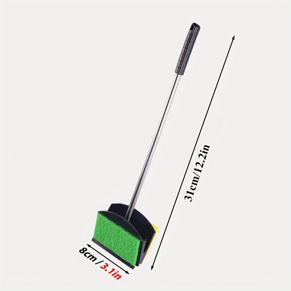 3-u-1 Četka za čišćenje algi u akvariju | Strugčica + spužva + četka | 31 cm